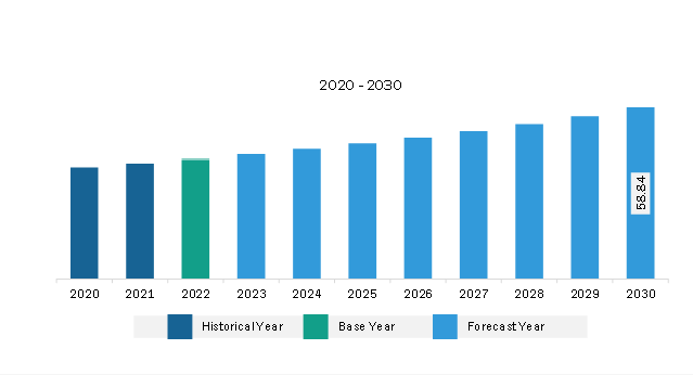 South & Central America Menstrual Cups Market Revenue and Forecast to 2030 (US$ Million)